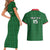Custom Malawi Football Couples Matching Short Sleeve Bodycon Dress and Hawaiian Shirt Come On Flames - Green - Wonder Print Shop
