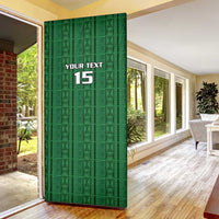 Custom Malawi Football Door Cover Come On Flames - Green - Wonder Print Shop