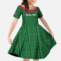 Custom Malawi Football Family Matching Long Sleeve Bodycon Dress and Hawaiian Shirt Come On Flames - Green - Wonder Print Shop