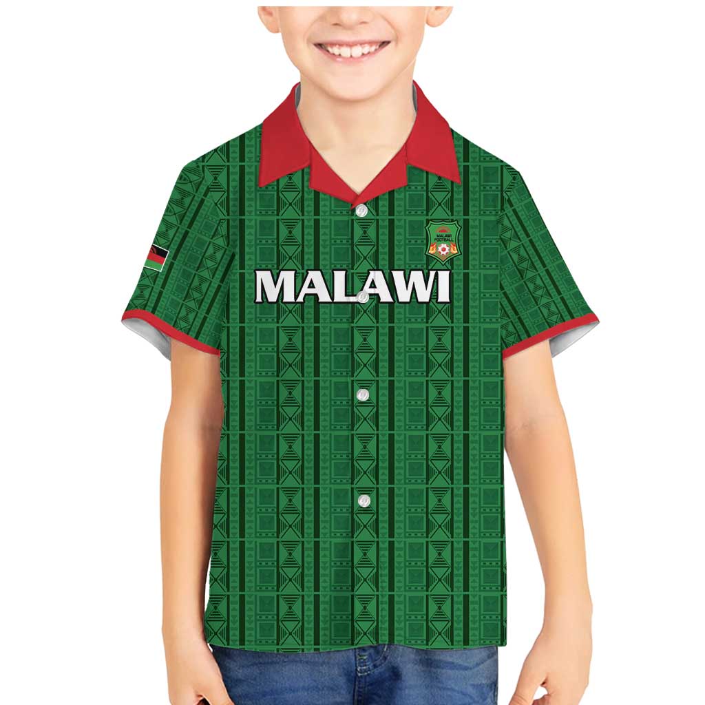 Custom Malawi Football Family Matching Mermaid Dress and Hawaiian Shirt Come On Flames - Green - Wonder Print Shop