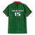 Custom Malawi Football Family Matching Off The Shoulder Long Sleeve Dress and Hawaiian Shirt Come On Flames - Green - Wonder Print Shop