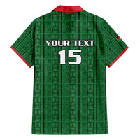Custom Malawi Football Family Matching Off Shoulder Short Dress and Hawaiian Shirt Come On Flames - Green - Wonder Print Shop