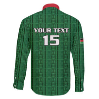 Custom Malawi Football Family Matching Off Shoulder Short Dress and Hawaiian Shirt Come On Flames - Green - Wonder Print Shop