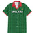 Custom Malawi Football Family Matching Short Sleeve Bodycon Dress and Hawaiian Shirt Come On Flames - Green - Wonder Print Shop