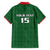 Custom Malawi Football Family Matching Short Sleeve Bodycon Dress and Hawaiian Shirt Come On Flames - Green - Wonder Print Shop