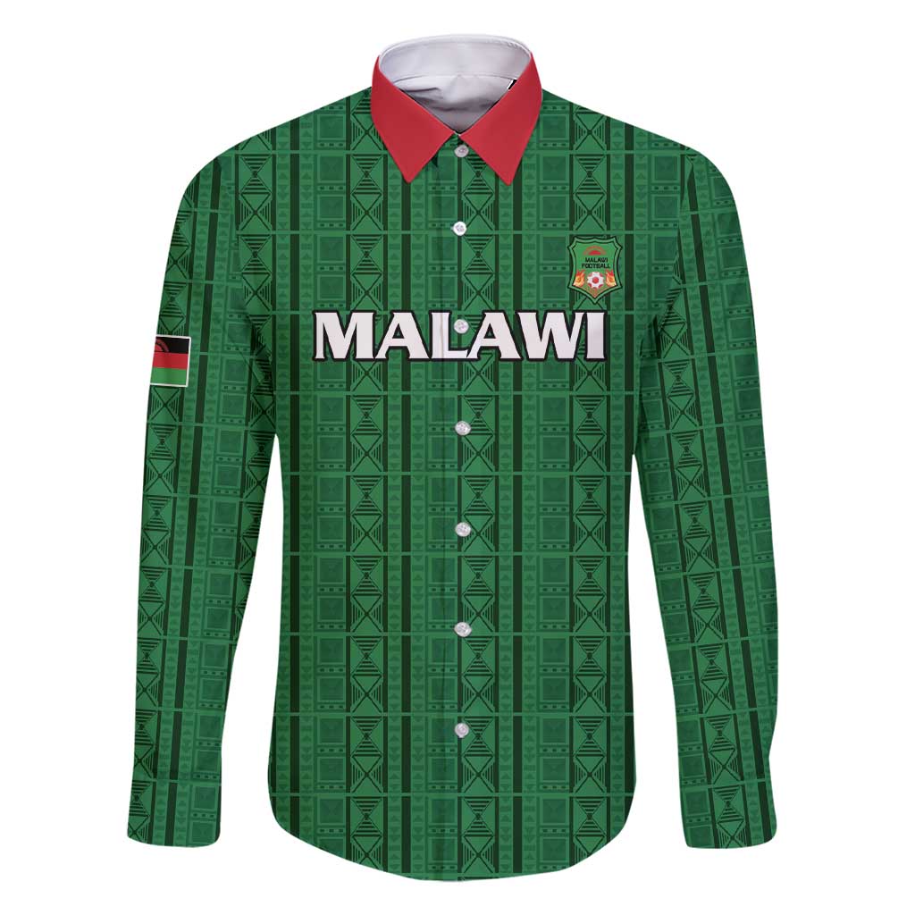 Custom Malawi Football Family Matching Short Sleeve Bodycon Dress and Hawaiian Shirt Come On Flames - Green - Wonder Print Shop