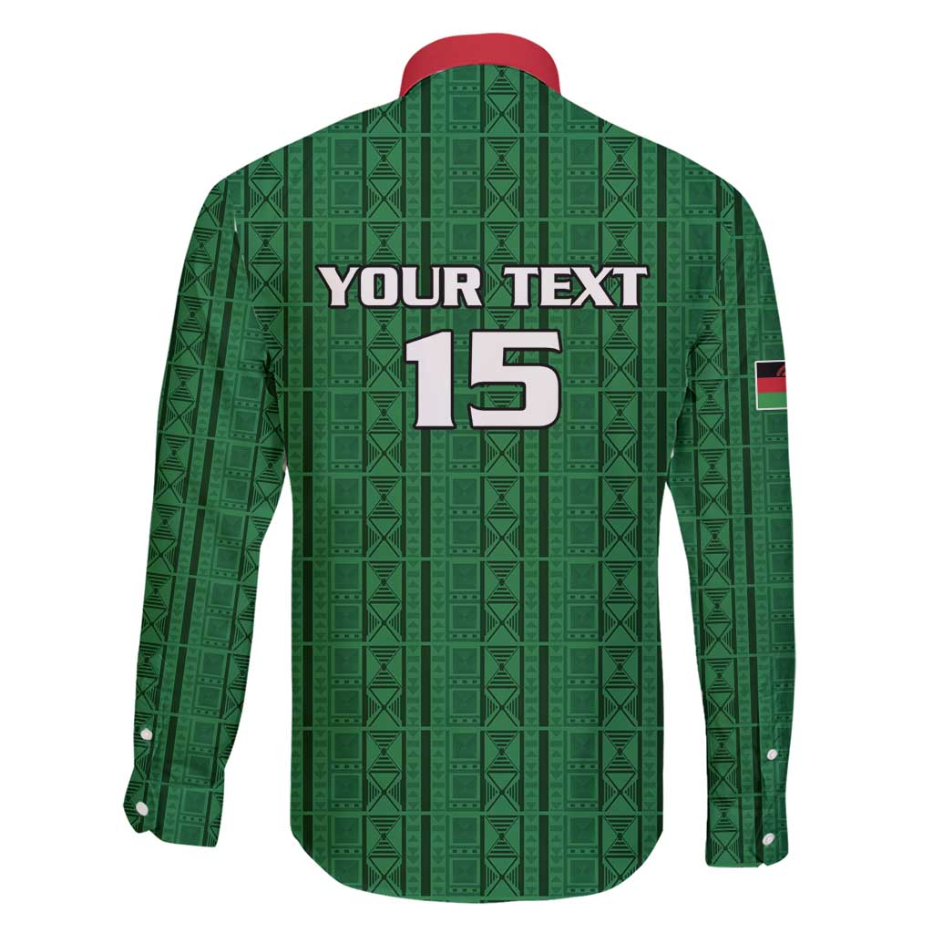 Custom Malawi Football Family Matching Short Sleeve Bodycon Dress and Hawaiian Shirt Come On Flames - Green - Wonder Print Shop