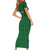 Custom Malawi Football Family Matching Short Sleeve Bodycon Dress and Hawaiian Shirt Come On Flames - Green - Wonder Print Shop