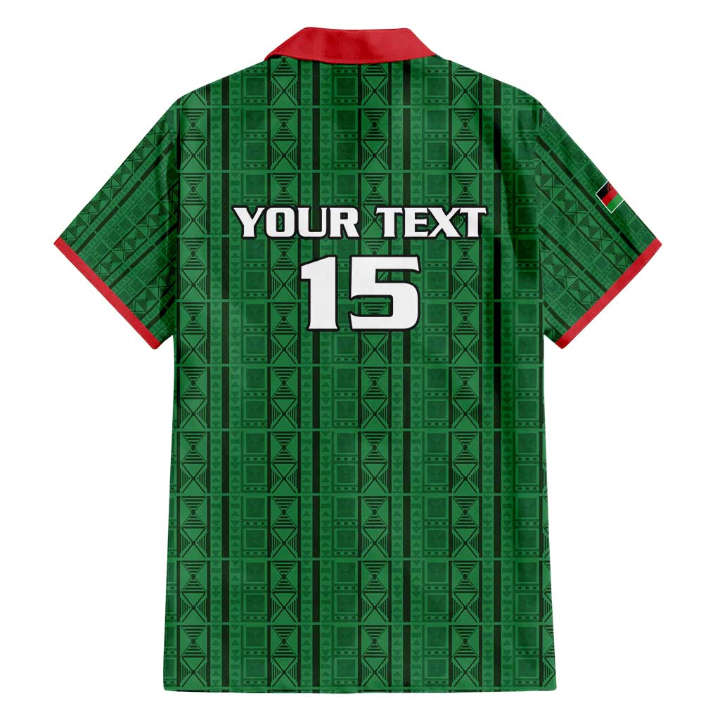 Custom Malawi Football Family Matching Summer Maxi Dress and Hawaiian Shirt Come On Flames - Green - Wonder Print Shop