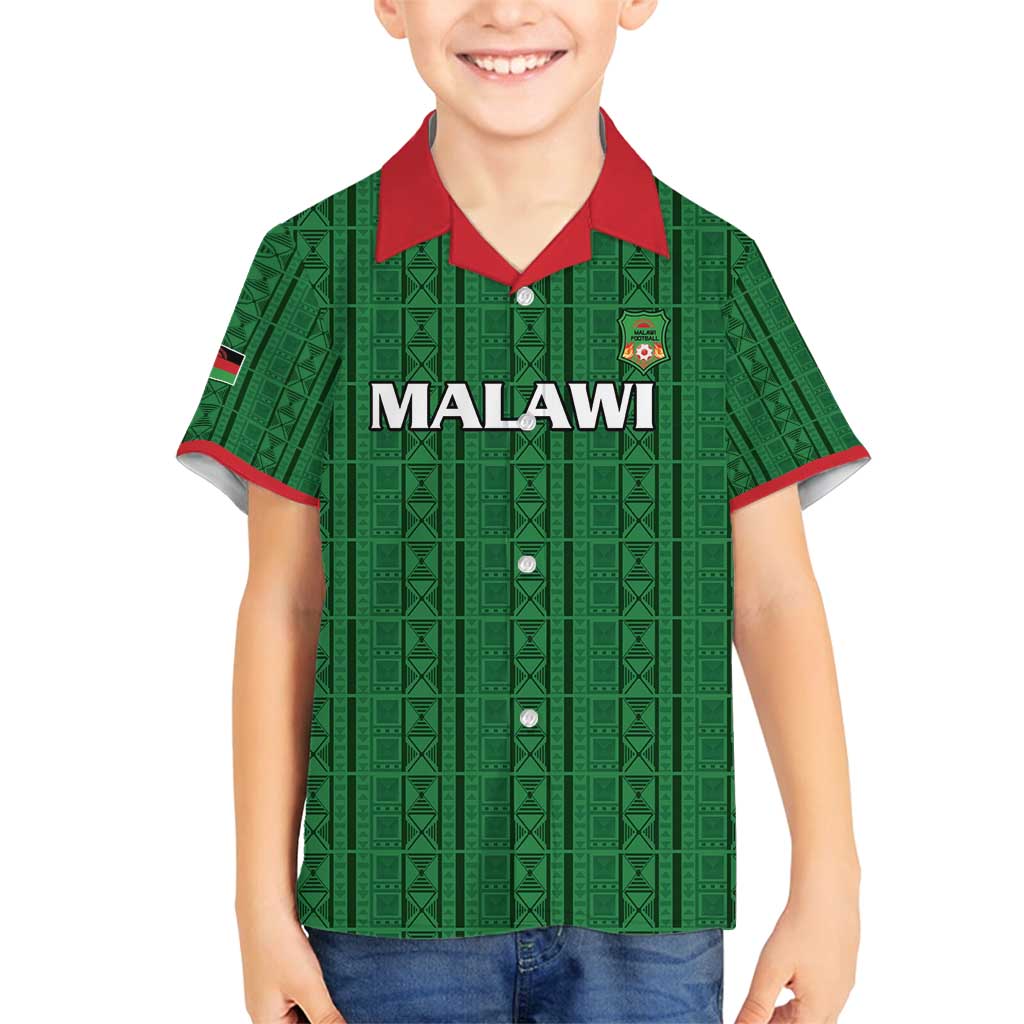 Custom Malawi Football Family Matching Summer Maxi Dress and Hawaiian Shirt Come On Flames - Green - Wonder Print Shop
