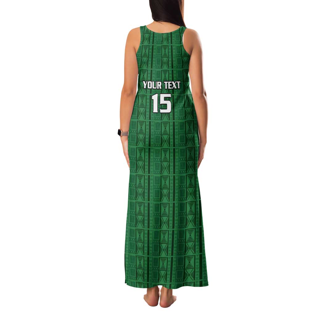 Custom Malawi Football Family Matching Tank Maxi Dress and Hawaiian Shirt Come On Flames - Green - Wonder Print Shop