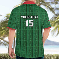 Custom Malawi Football Hawaiian Shirt Come On Flames - Green - Wonder Print Shop
