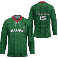Custom Malawi Football Hockey Jersey Come On Flames - Green - Wonder Print Shop