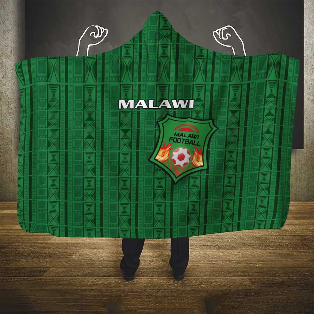 Malawi Football Hooded Blanket Come On Flames - Green - Wonder Print Shop