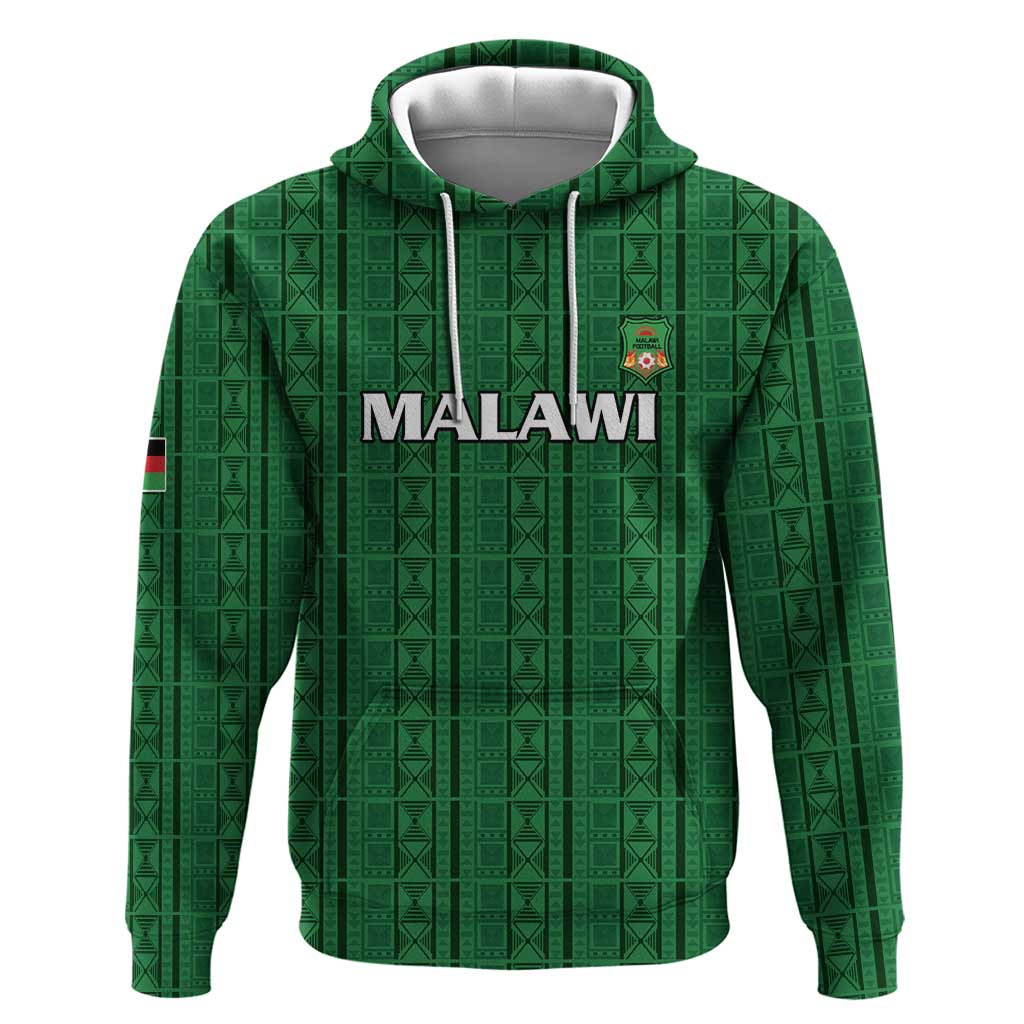 Custom Malawi Football Hoodie Come On Flames - Green - Wonder Print Shop