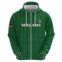 Custom Malawi Football Hoodie Come On Flames - Green - Wonder Print Shop