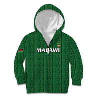 Custom Malawi Football Kid Hoodie Come On Flames - Green - Wonder Print Shop
