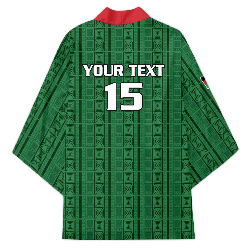 Custom Malawi Football Kimono Come On Flames - Green - Wonder Print Shop