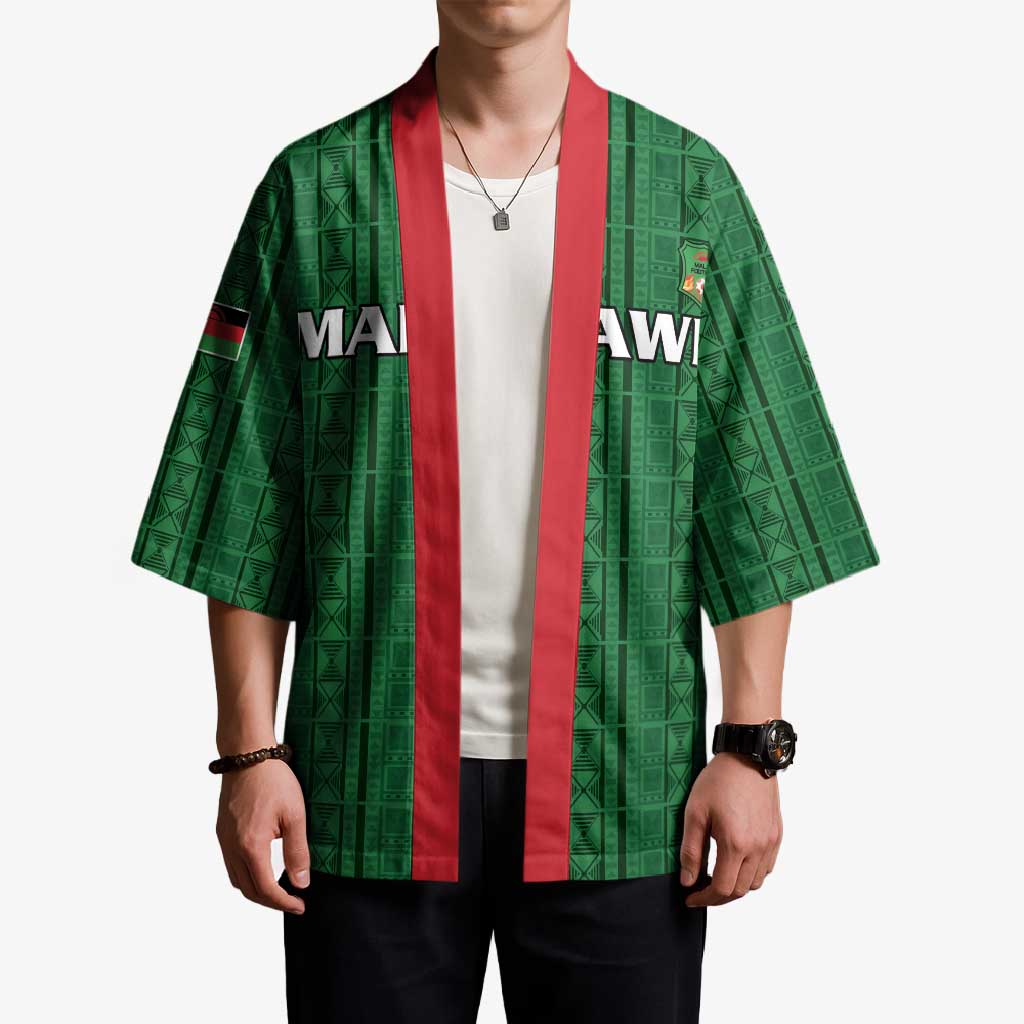 Custom Malawi Football Kimono Come On Flames - Green - Wonder Print Shop
