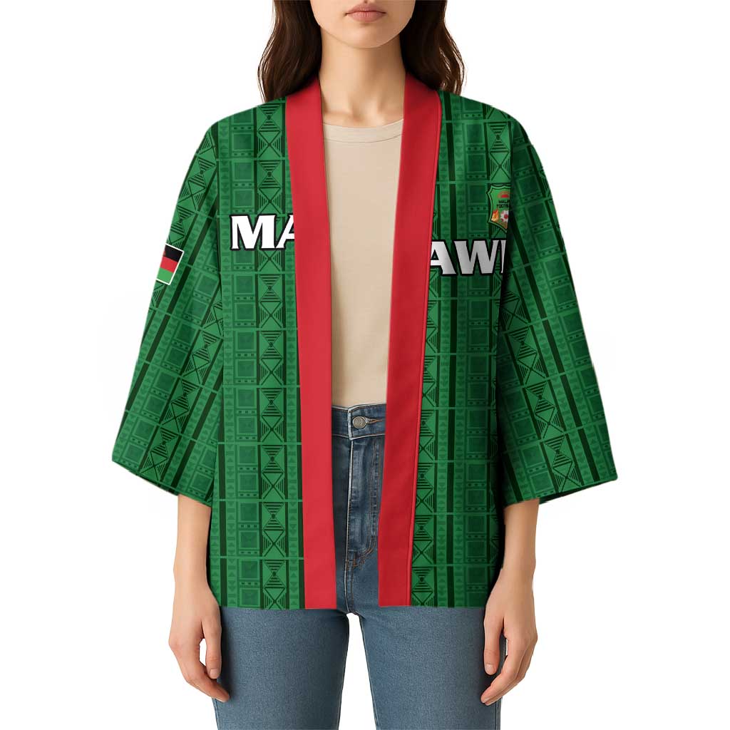 Custom Malawi Football Kimono Come On Flames - Green - Wonder Print Shop