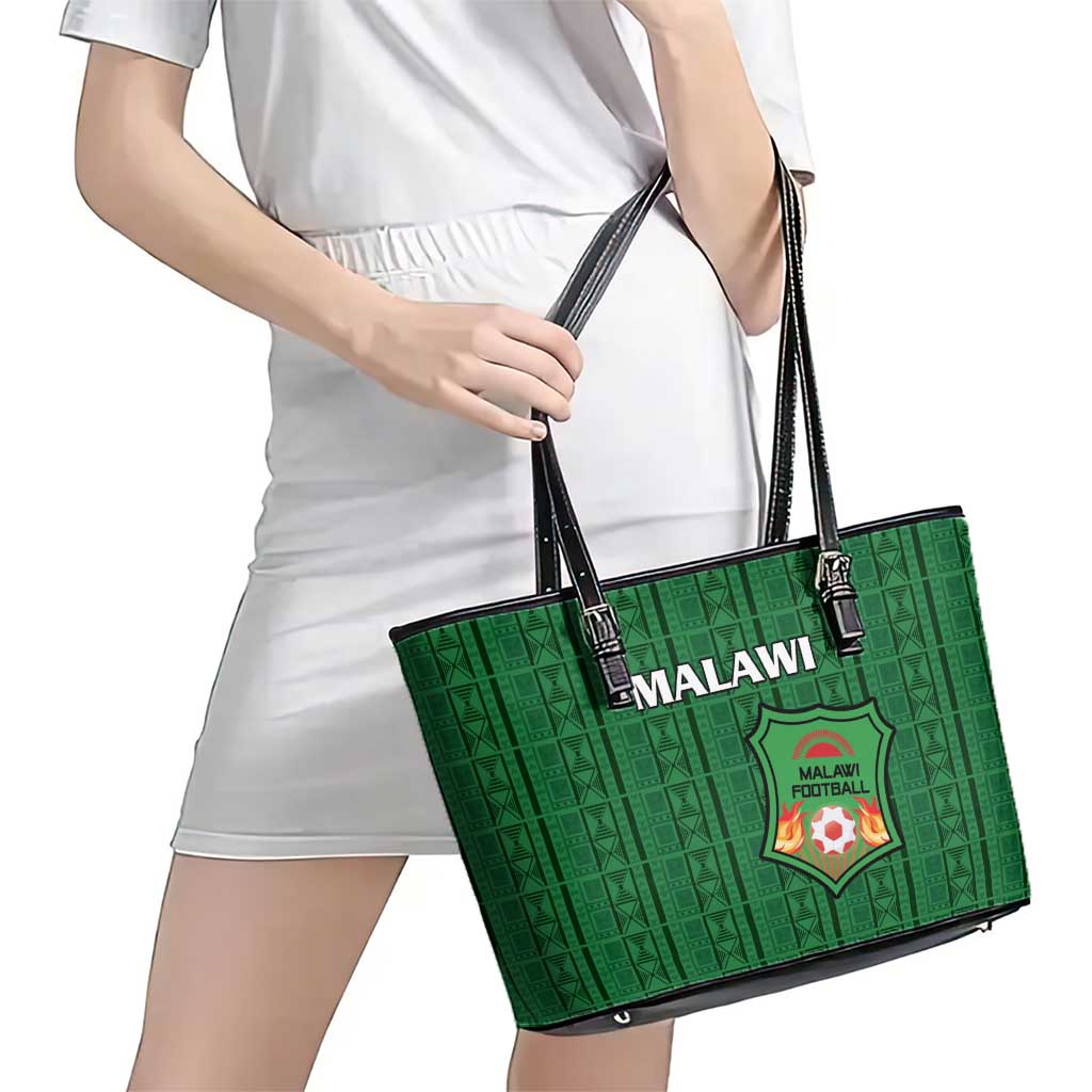 Malawi Football Leather Tote Bag Come On Flames - Green - Wonder Print Shop