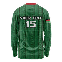 Custom Malawi Football Long Sleeve Shirt Come On Flames - Green - Wonder Print Shop