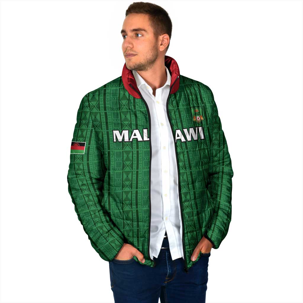 Custom Malawi Football Padded Jacket Come On Flames - Green - Wonder Print Shop