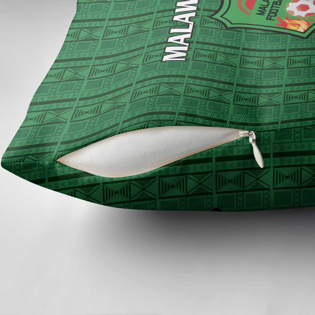 Malawi Football Pillow Cover Come On Flames - Green - Wonder Print Shop