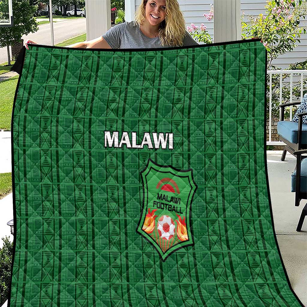 Malawi Football Quilt Come On Flames - Green - Wonder Print Shop