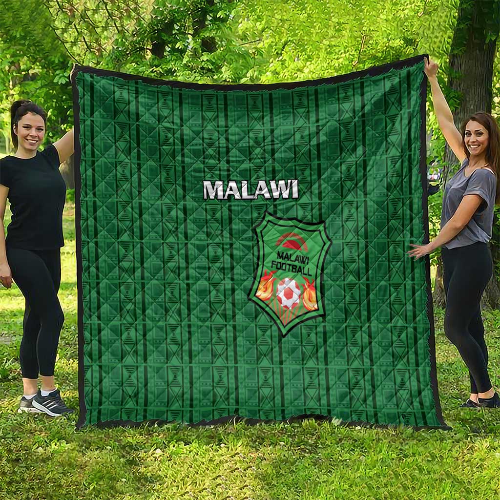 Malawi Football Quilt Come On Flames - Green - Wonder Print Shop