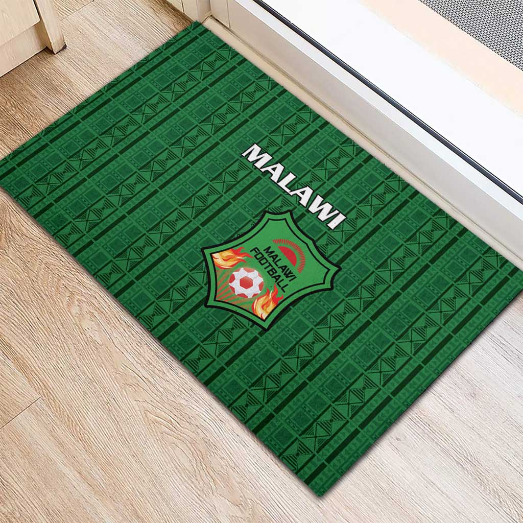Malawi Football Rubber Doormat Come On Flames - Green - Wonder Print Shop