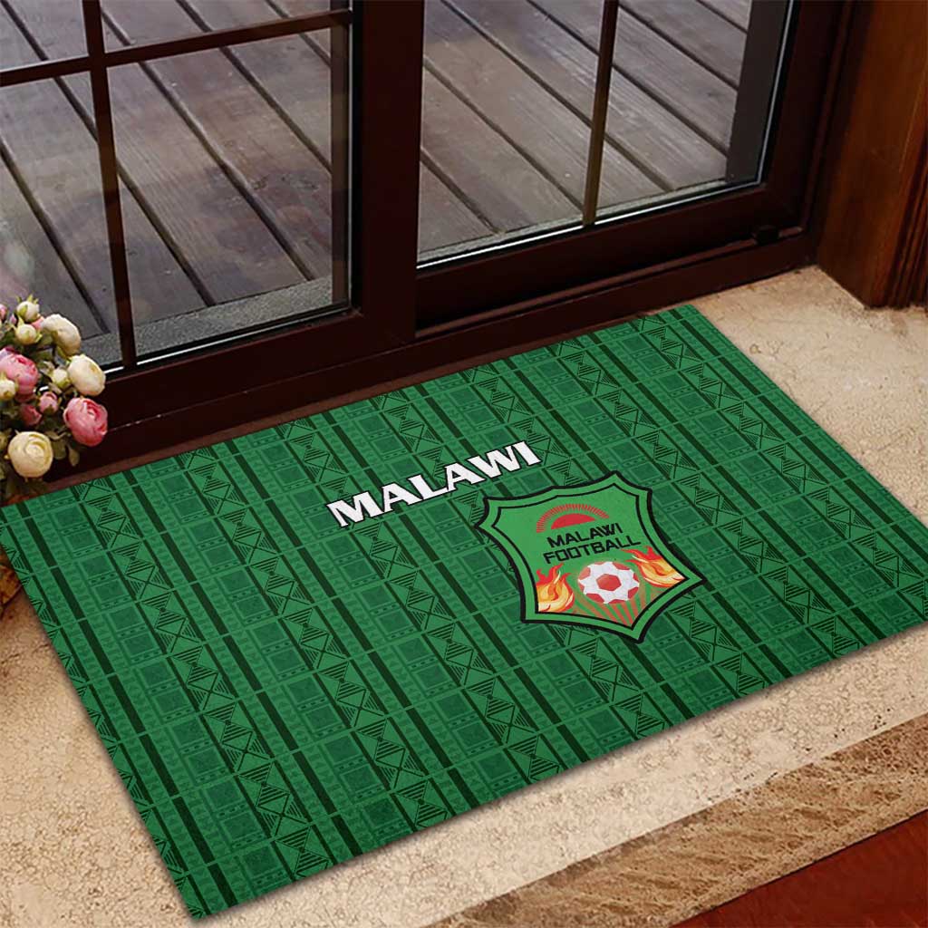 Malawi Football Rubber Doormat Come On Flames - Green - Wonder Print Shop