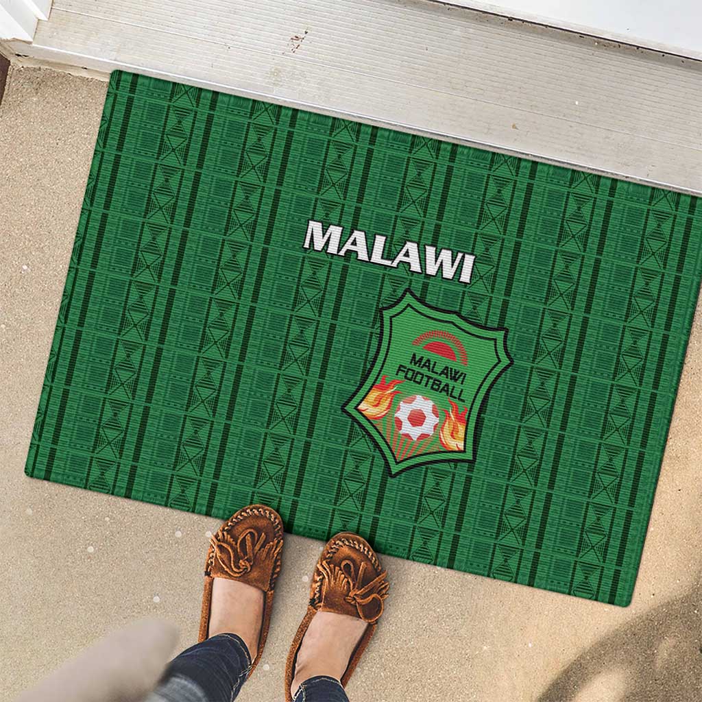 Malawi Football Rubber Doormat Come On Flames - Green - Wonder Print Shop