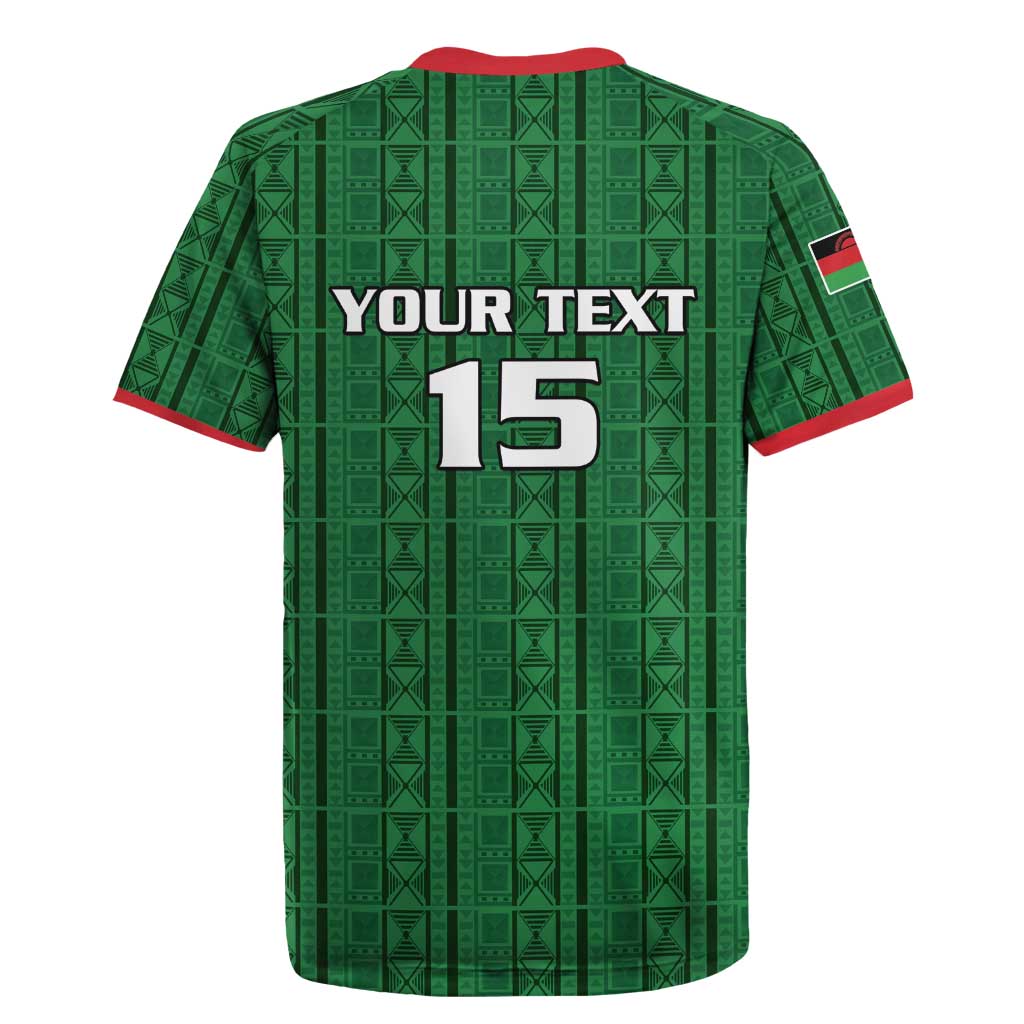Custom Malawi Football Rugby Jersey Come On Flames - Green - Wonder Print Shop
