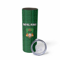 Custom Malawi Football Skinny Tumbler Come On Flames - Green - Wonder Print Shop