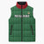 Custom Malawi Football Sleeveless Puffer Jacket Come On Flames - Green - Wonder Print Shop