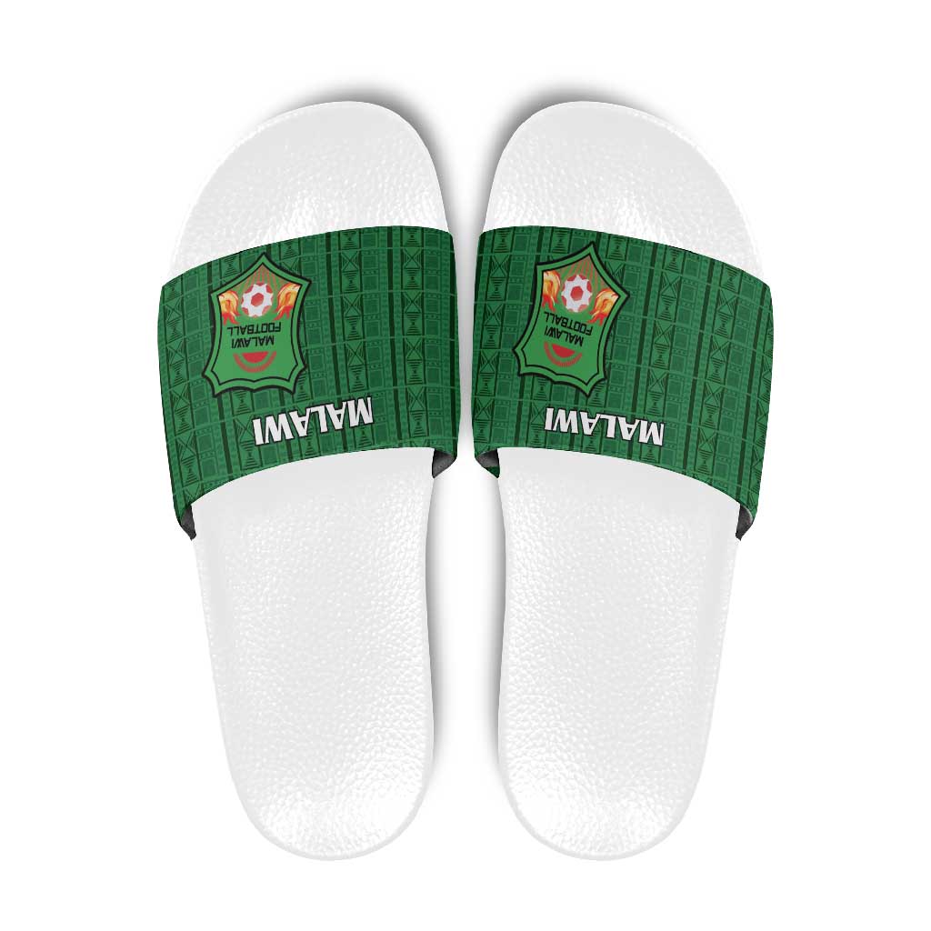 Malawi Football Slide Sandals Come On Flames - Green - Wonder Print Shop
