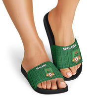 Malawi Football Slide Sandals Come On Flames - Green - Wonder Print Shop