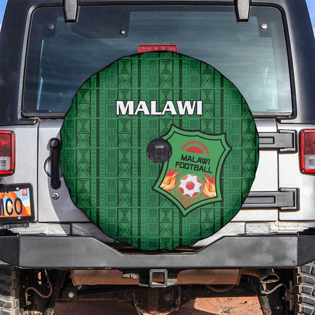 Malawi Football Spare Tire Cover Come On Flames - Green - Wonder Print Shop