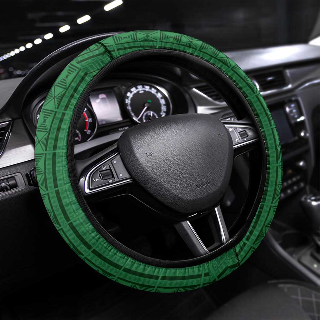Malawi Football Steering Wheel Cover Come On Flames - Green - Wonder Print Shop