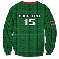Custom Malawi Football Sweatshirt Come On Flames - Green - Wonder Print Shop