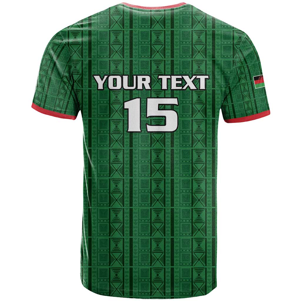 Custom Malawi Football T Shirt Come On Flames - Green - Wonder Print Shop