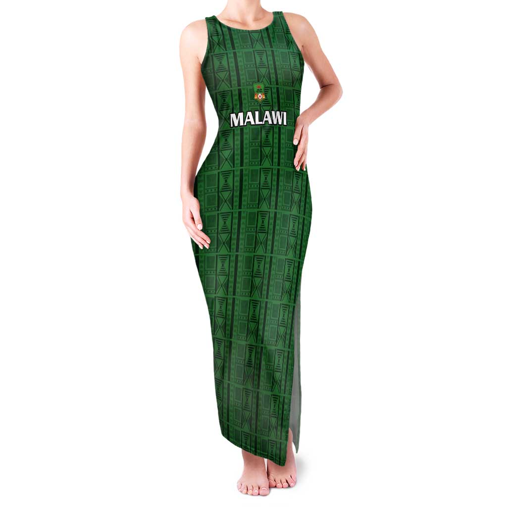 Custom Malawi Football Tank Maxi Dress Come On Flames - Green - Wonder Print Shop