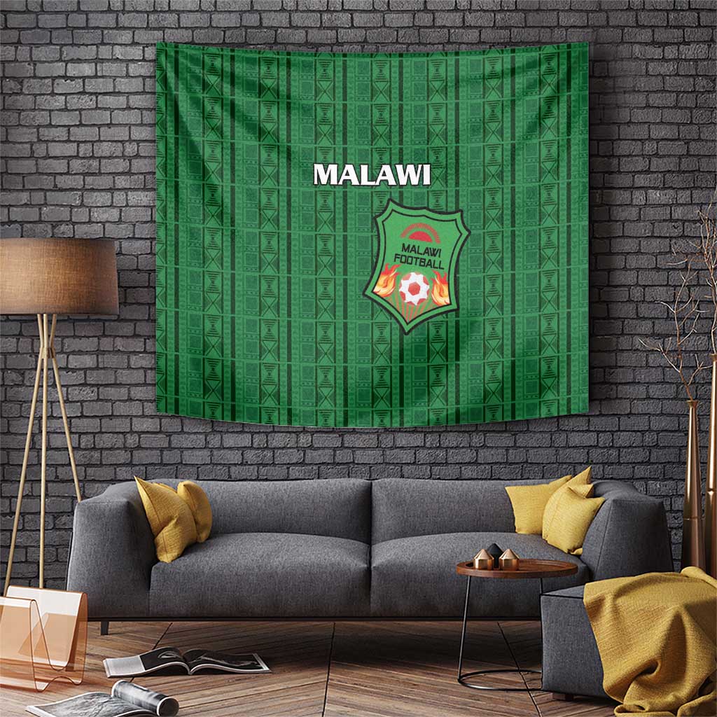 Malawi Football Tapestry Come On Flames - Green - Wonder Print Shop
