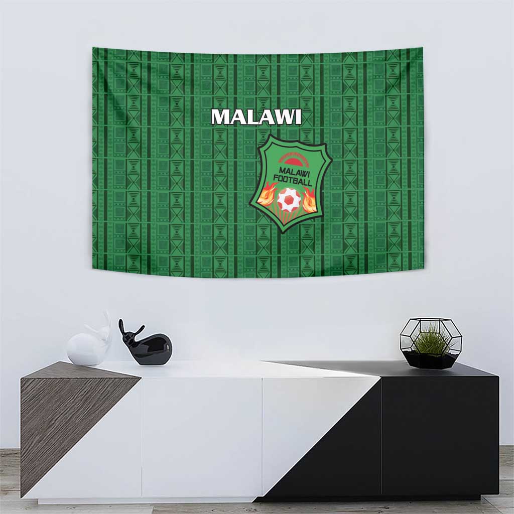 Malawi Football Tapestry Come On Flames - Green - Wonder Print Shop