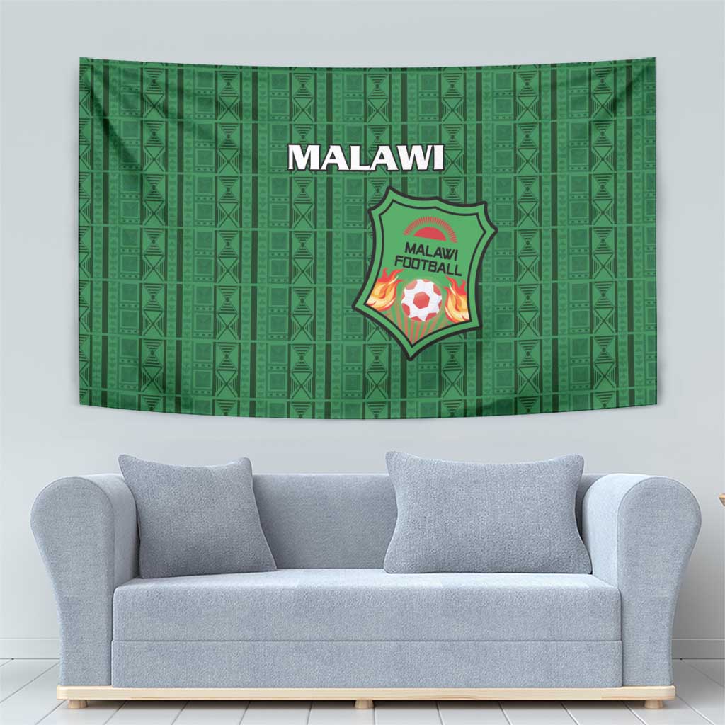 Malawi Football Tapestry Come On Flames - Green - Wonder Print Shop