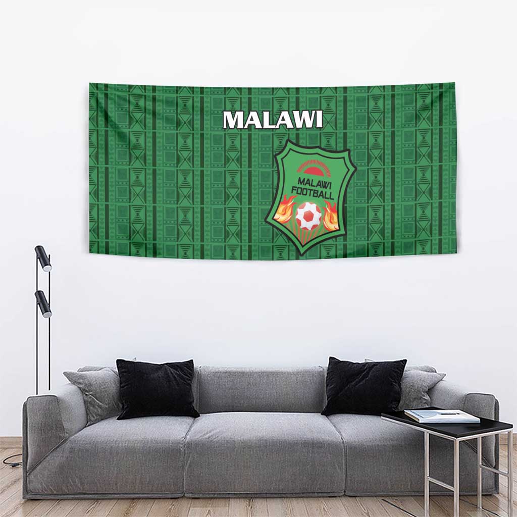 Malawi Football Tapestry Come On Flames - Green - Wonder Print Shop