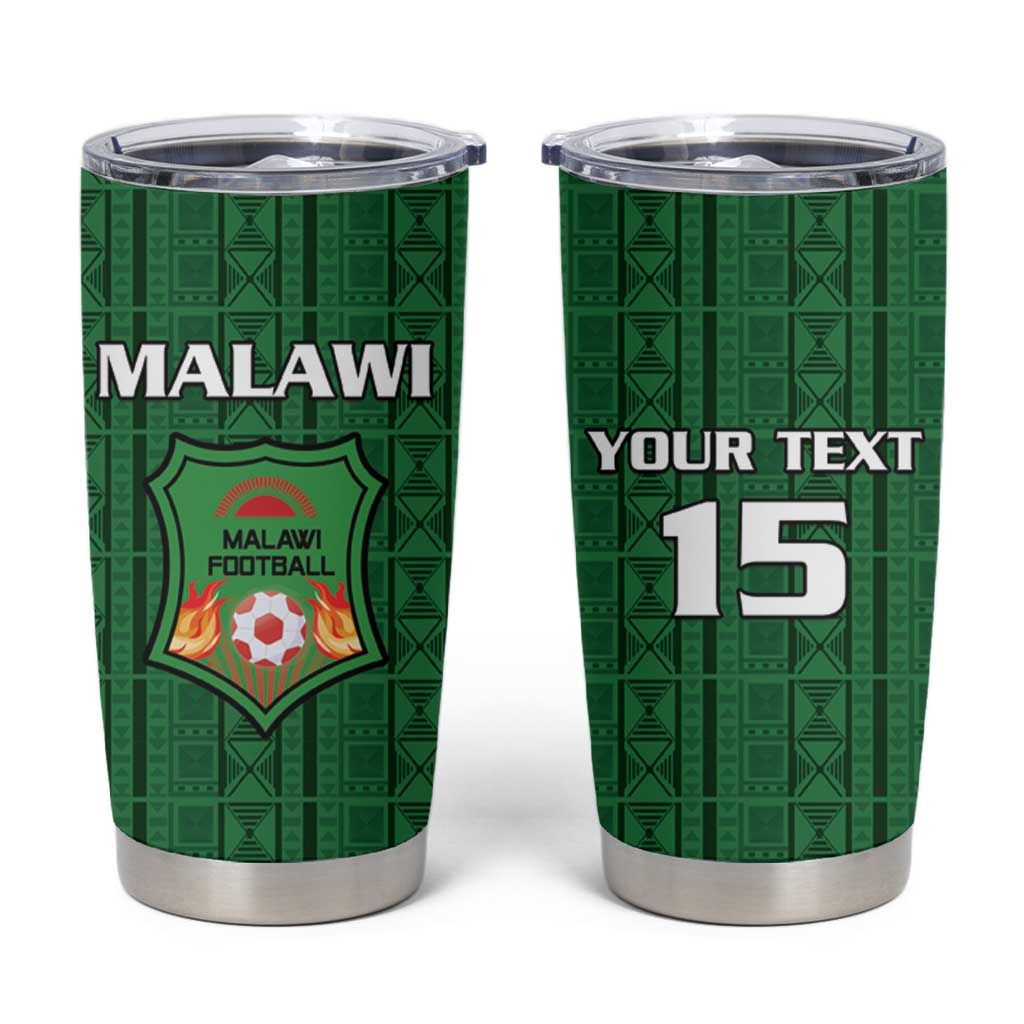 Custom Malawi Football Tumbler Cup Come On Flames - Green - Wonder Print Shop