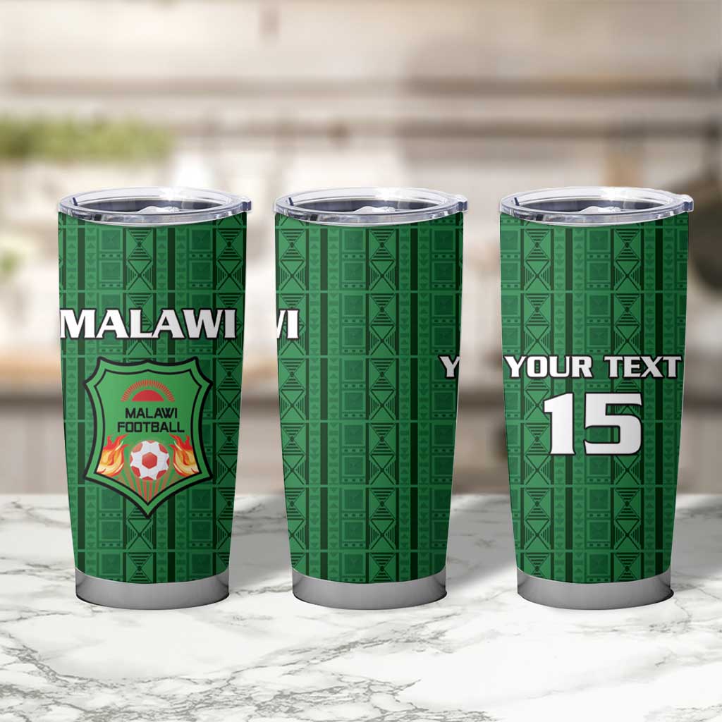 Custom Malawi Football Tumbler Cup Come On Flames - Green - Wonder Print Shop