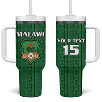 Custom Malawi Football Tumbler With Handle Come On Flames - Green - Wonder Print Shop